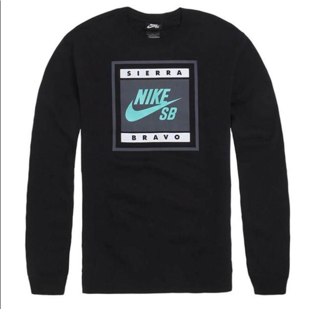Nike SB Teal Logo Crew Neck Sweatshirt (small).